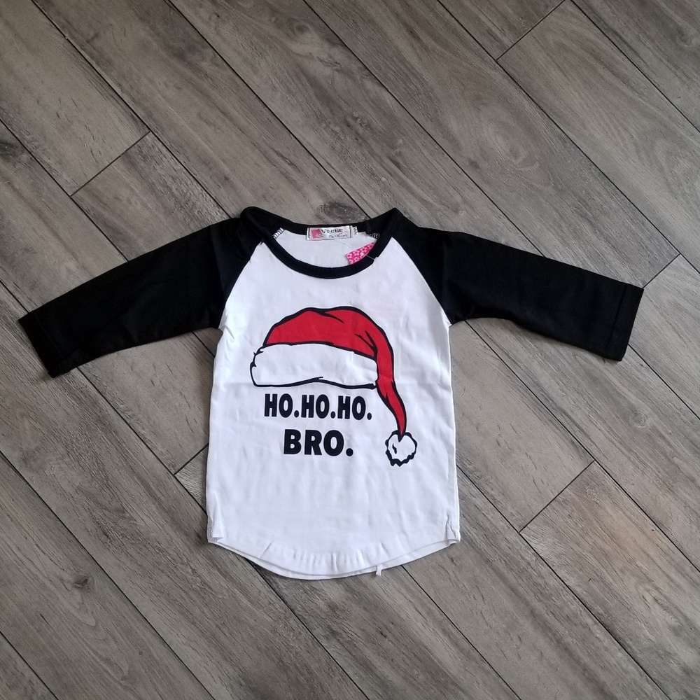 Boys Santa Christmas Raglan